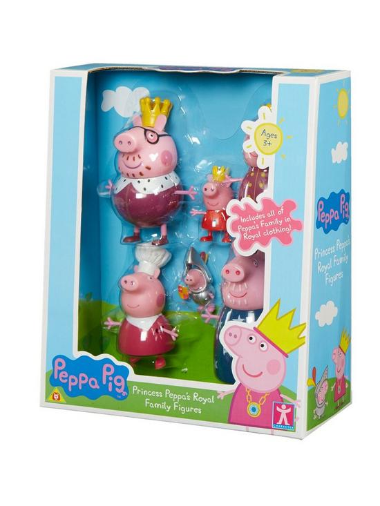 front image of peppa-pig-princess-peppas-royal-family-figures