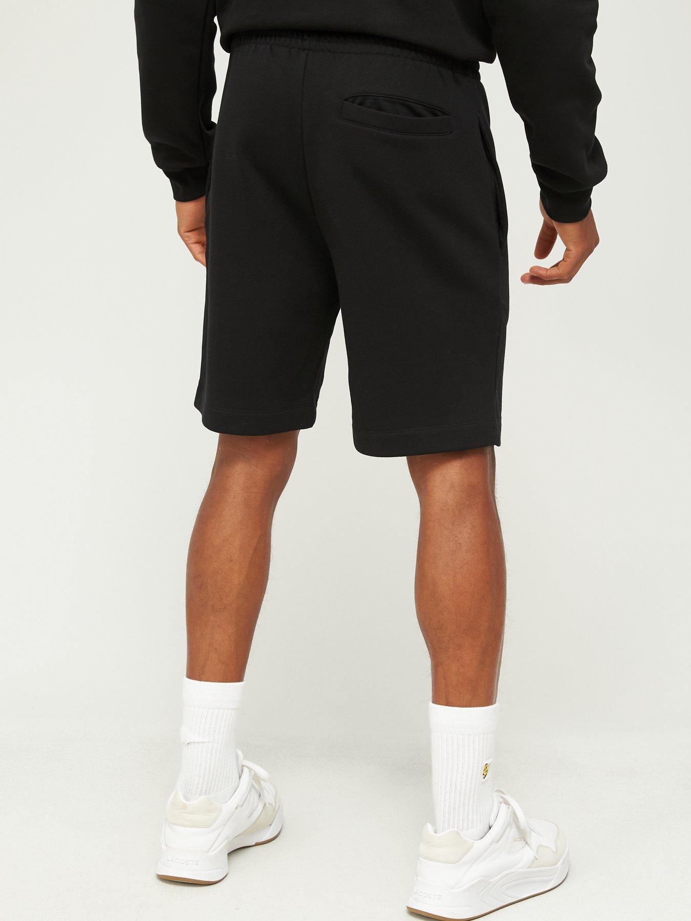 Image 2 of 4 of Lacoste Fleece Jersey Shorts - Black