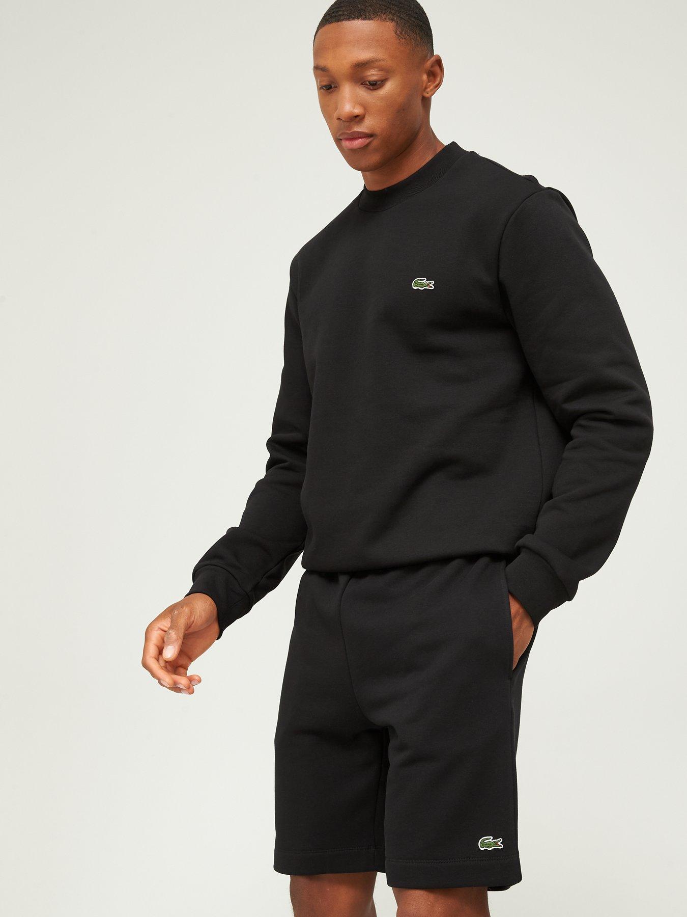  image of lacoste-fleece-jersey-shorts-black