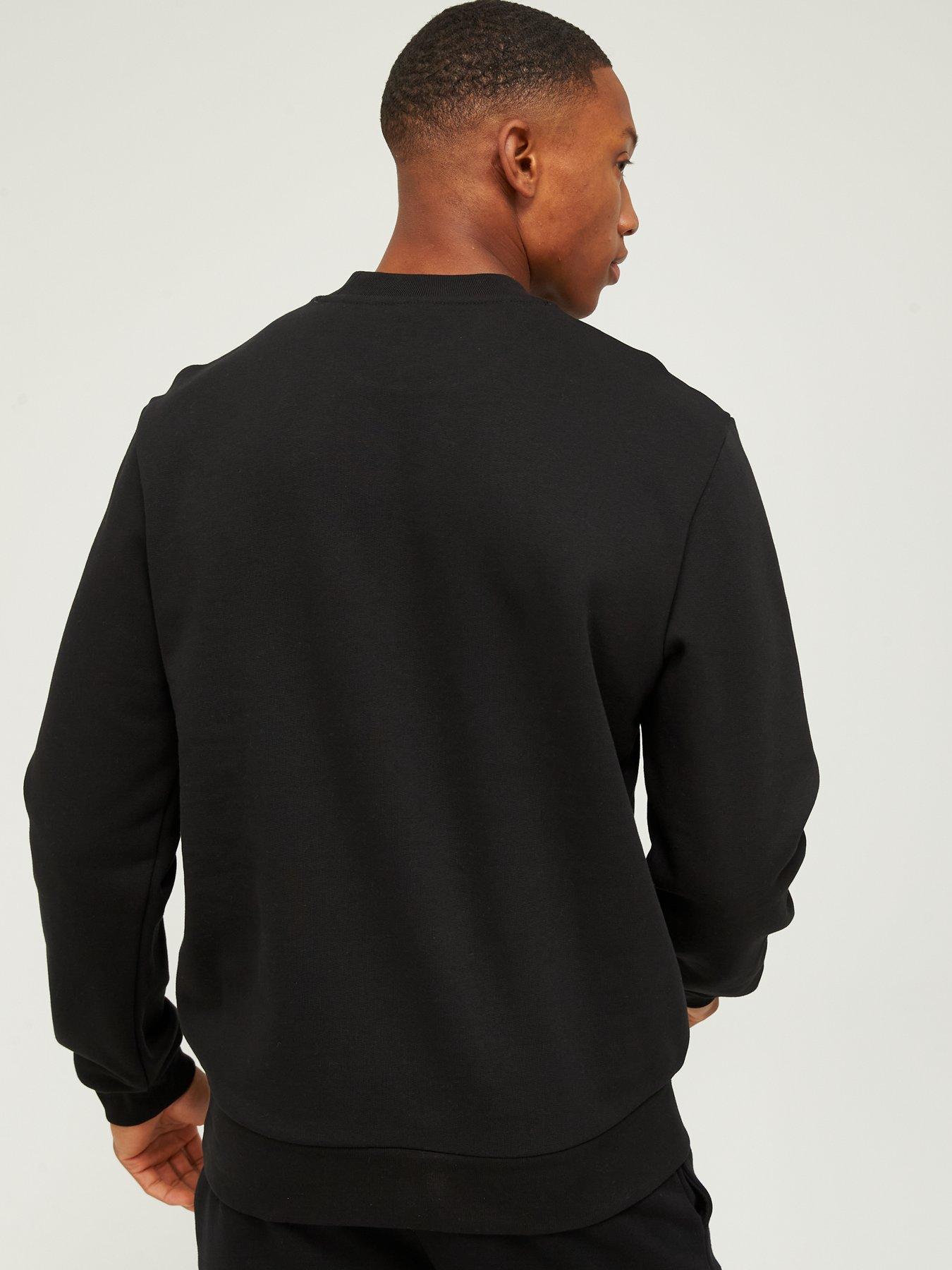 メンズウェア CLUBHAUS x Lacoste Crew Sweat Black M 即完品】CLUBHAUS x Lacoste Sweat - Black Men's Logo Crew Neck
