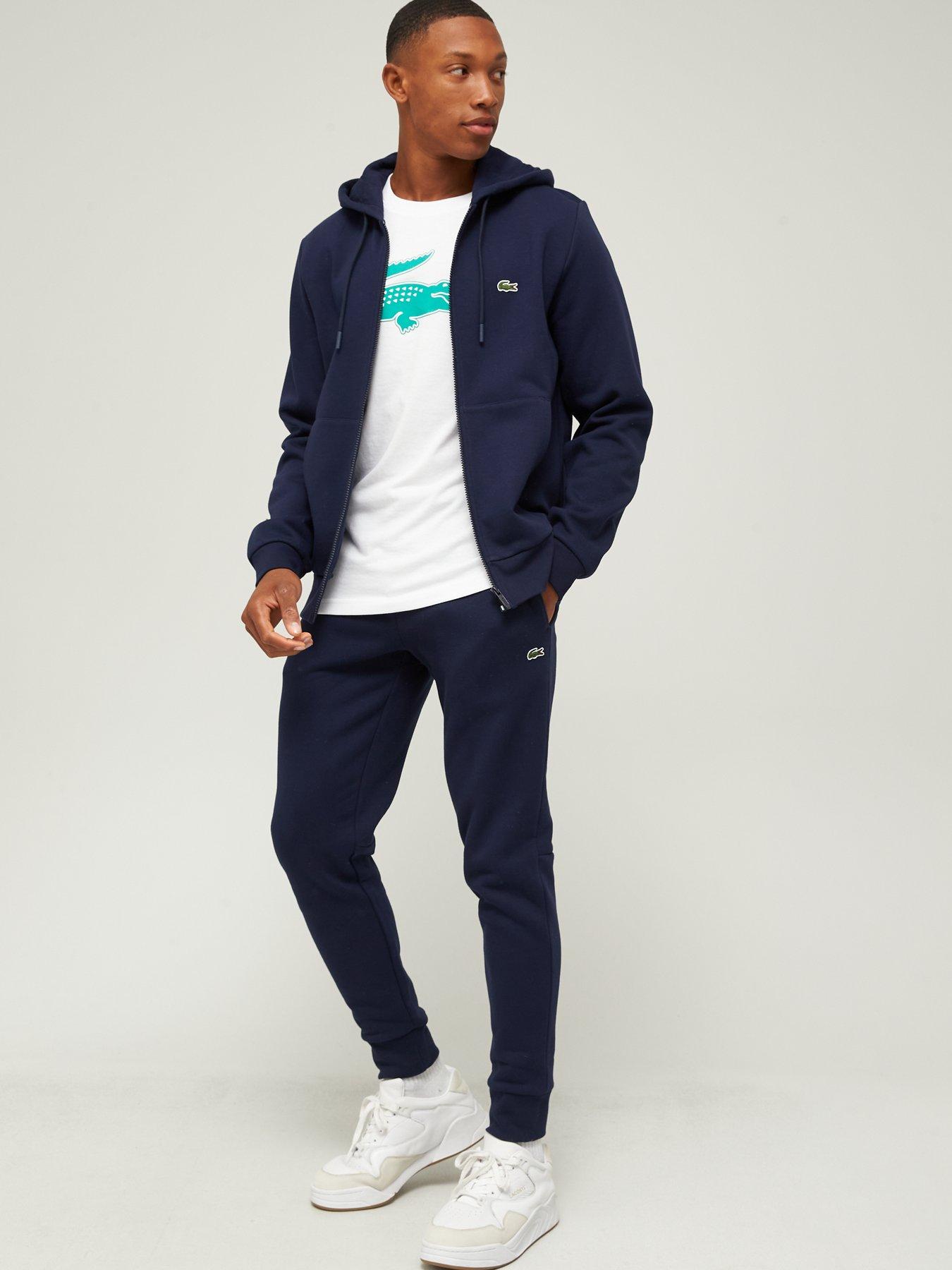  image of lacoste-fleece-jersey-zip-through-hoodie-dark-blue