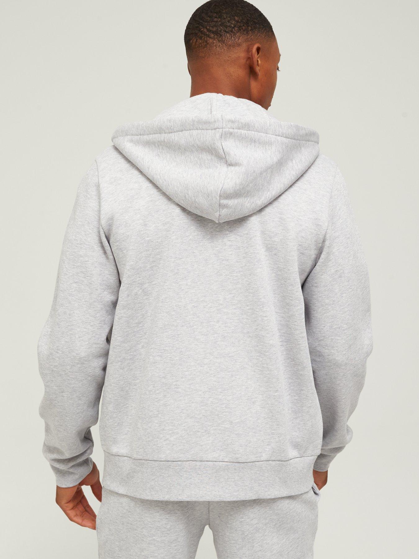 Grey lacoste zip hoodie best sale