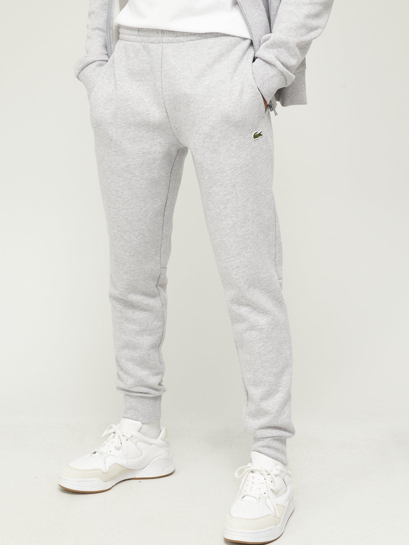  image of lacoste-fleece-jersey-joggers-light-grey