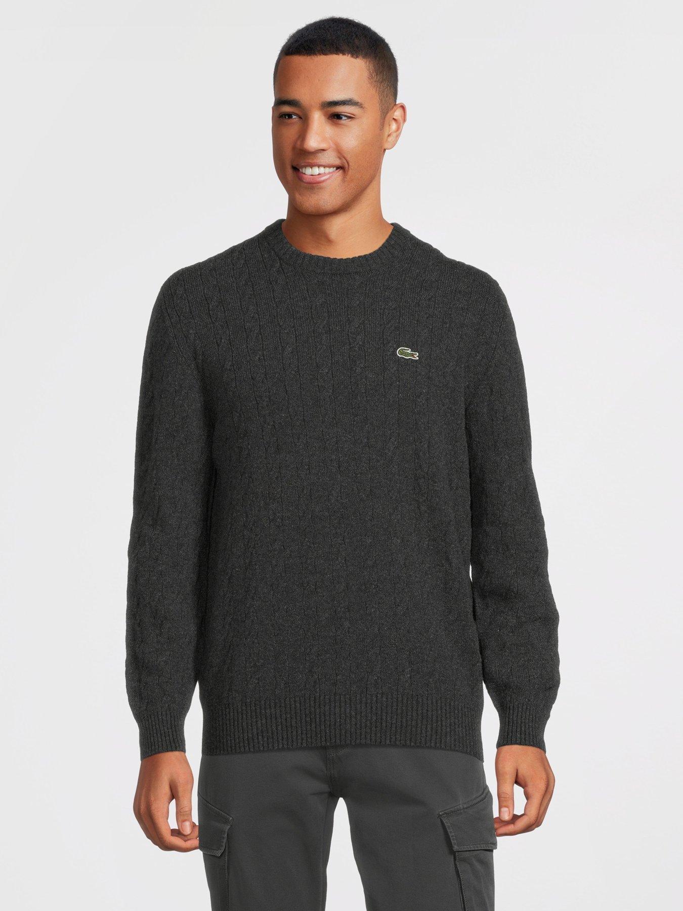 Lacoste grey wool clearance jumper