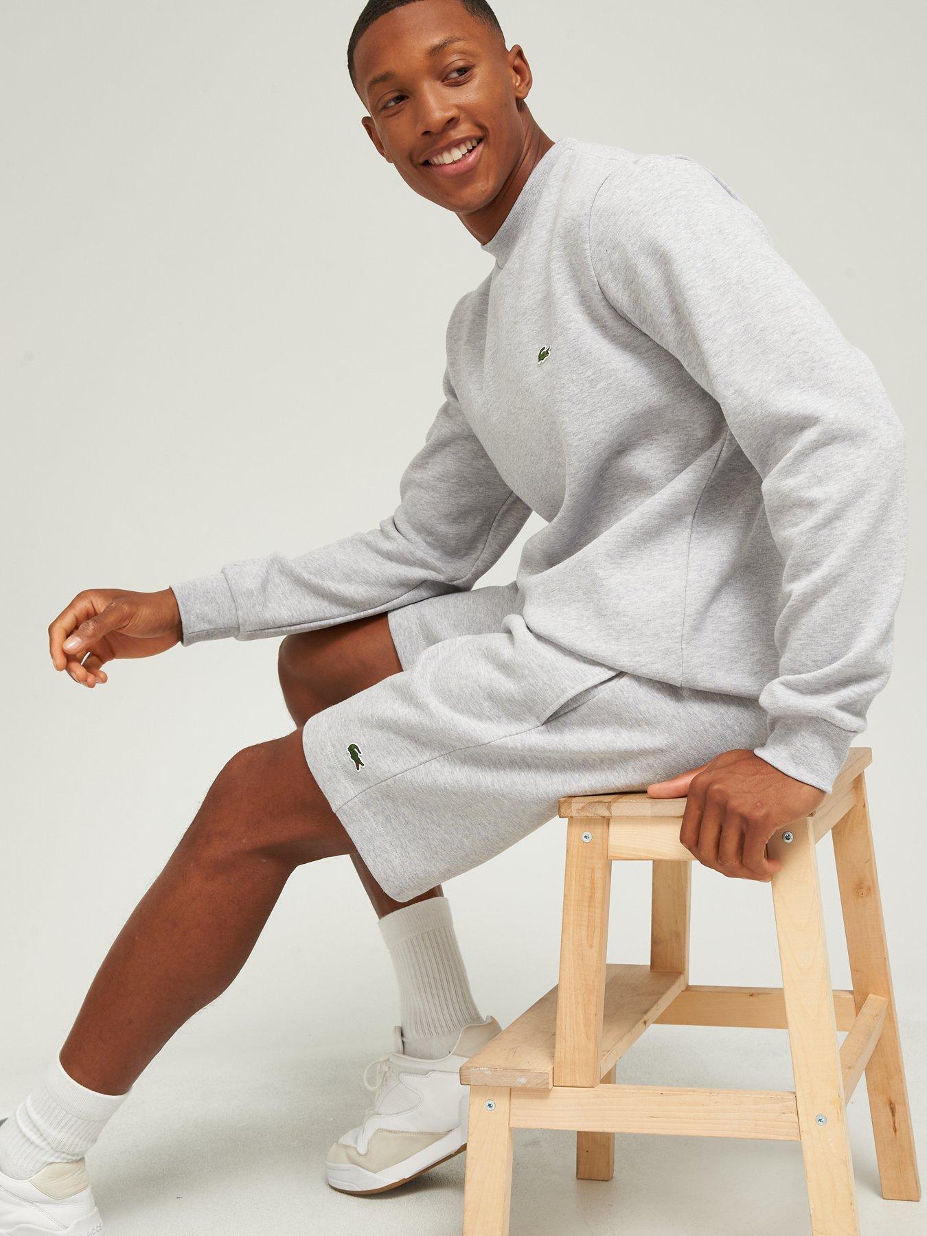  image of lacoste-fleece-jersey-shorts-light-grey