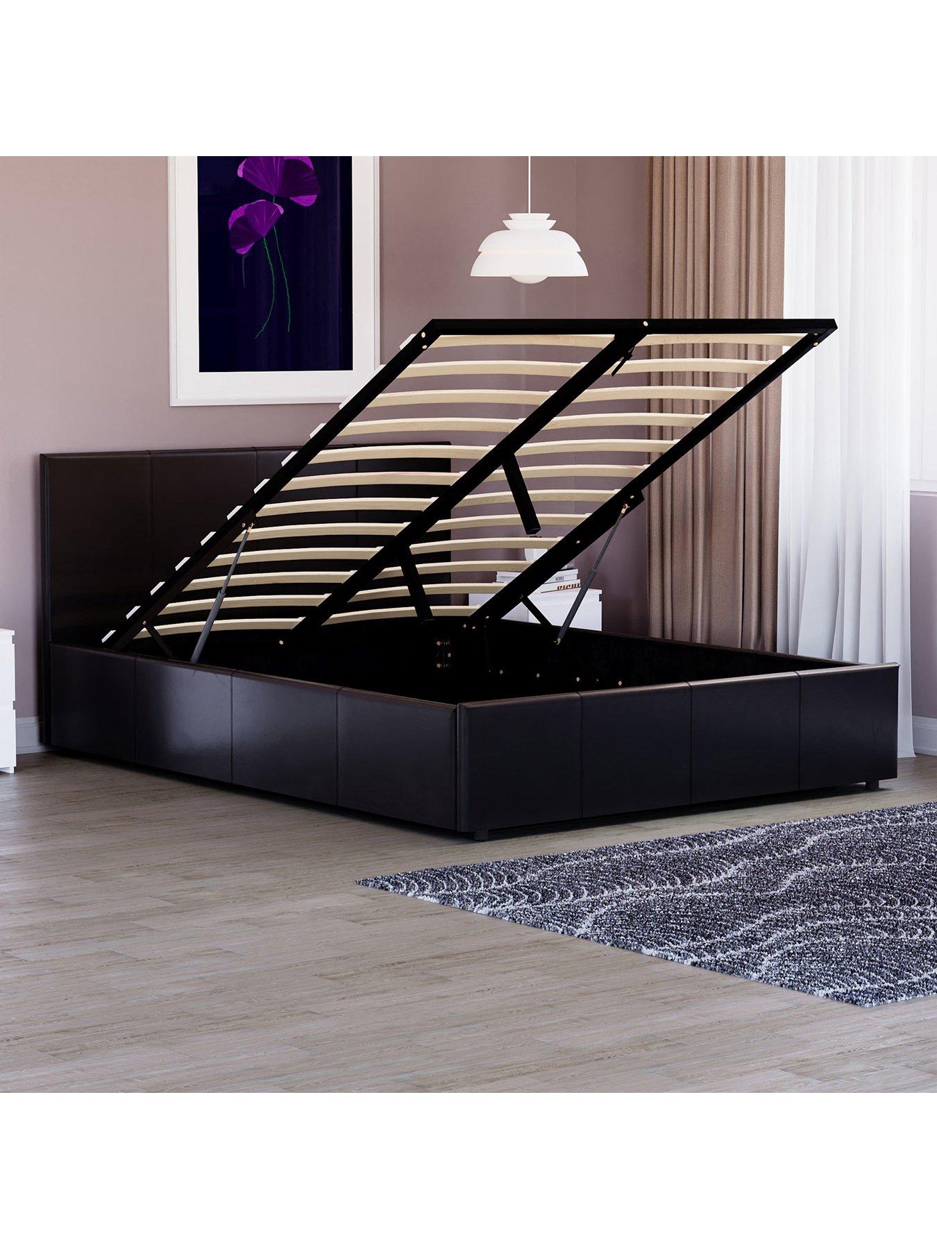 Vida Designs Hurley Faux Leather Ottoman Bed