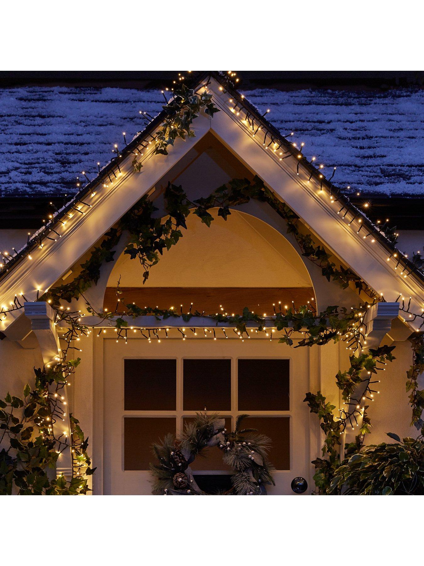 Festive Set of 1000 Multifunction Warm White Sparkle Indoor/Outdoor Christmas Tree Lights