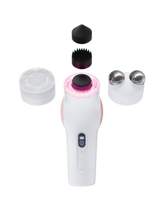 front image of therabody-theragun-therafacenbsppro-all-in-one-facial-and-skin-device-with-50ml-gel-white-set