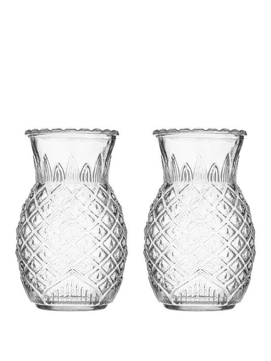 front image of ravenhead-entertain-pineapple-shaped-tropical-cocktail-glasses-ndash-set-of-2