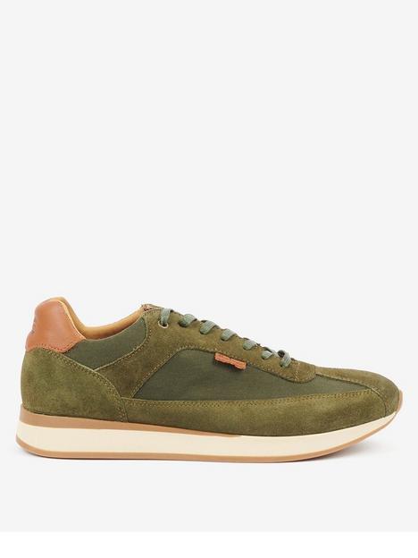 barbour-isaac-suede-panel-trainers-olive