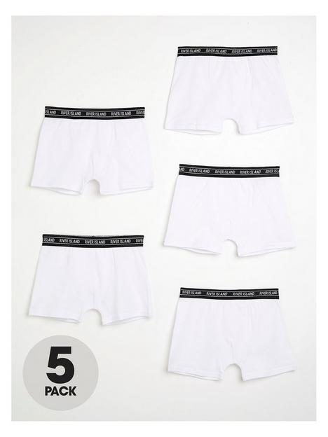 river-island-boys-5-pack-waistband-boxer-shorts-white