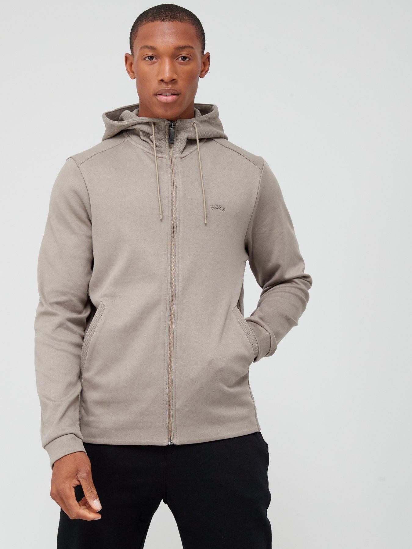 Boss saggy zip through hoodie hotsell