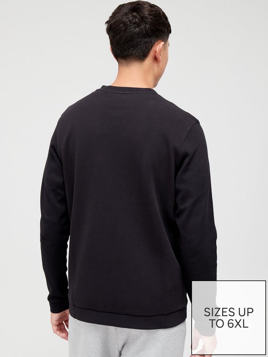 stillFront image of boss-salbo-curved-logo-sweatshirt-black