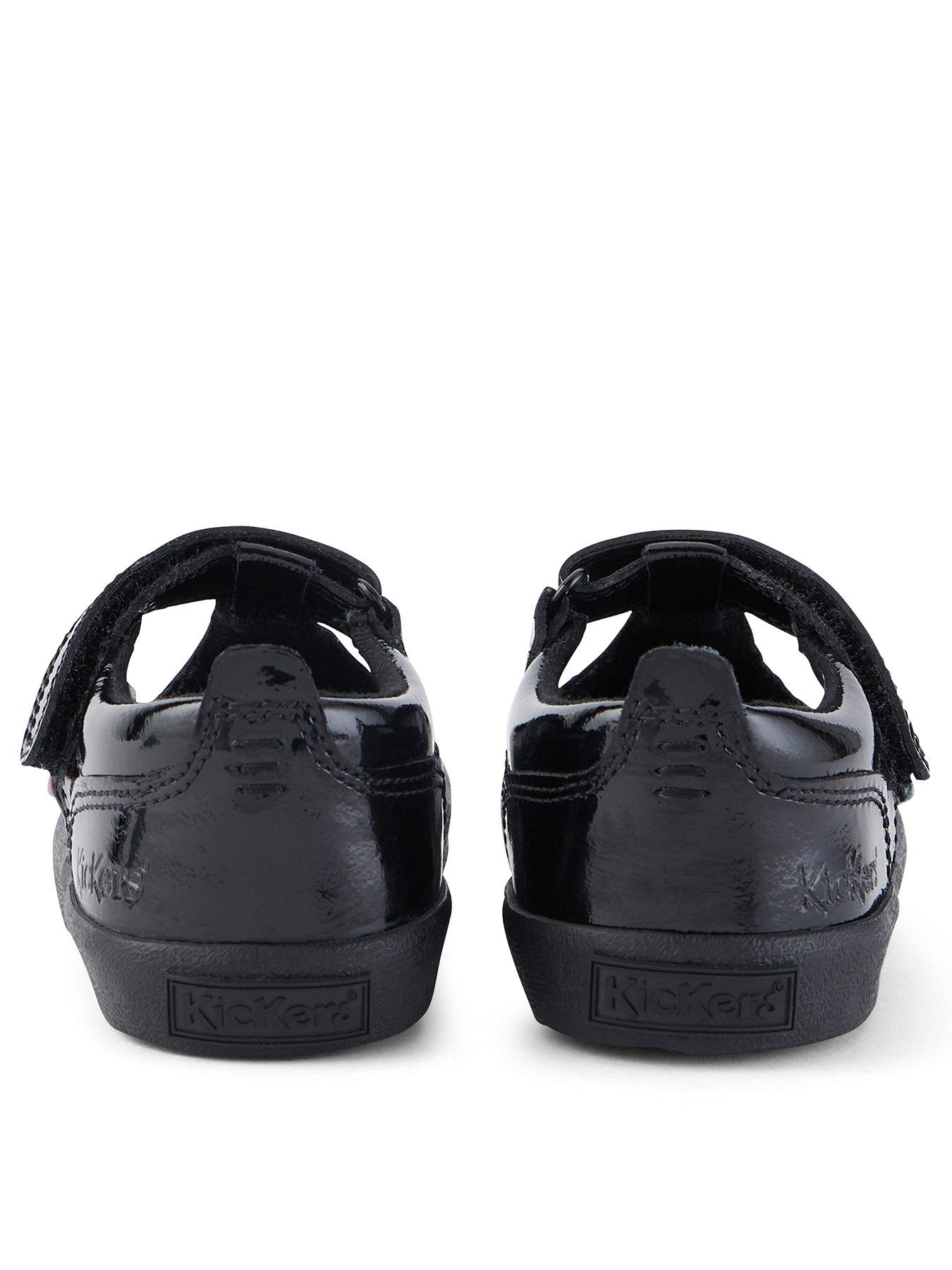 Image 2 of 7 of Kickers Infant Kariko T-strap Patent Leather Shoe - Black