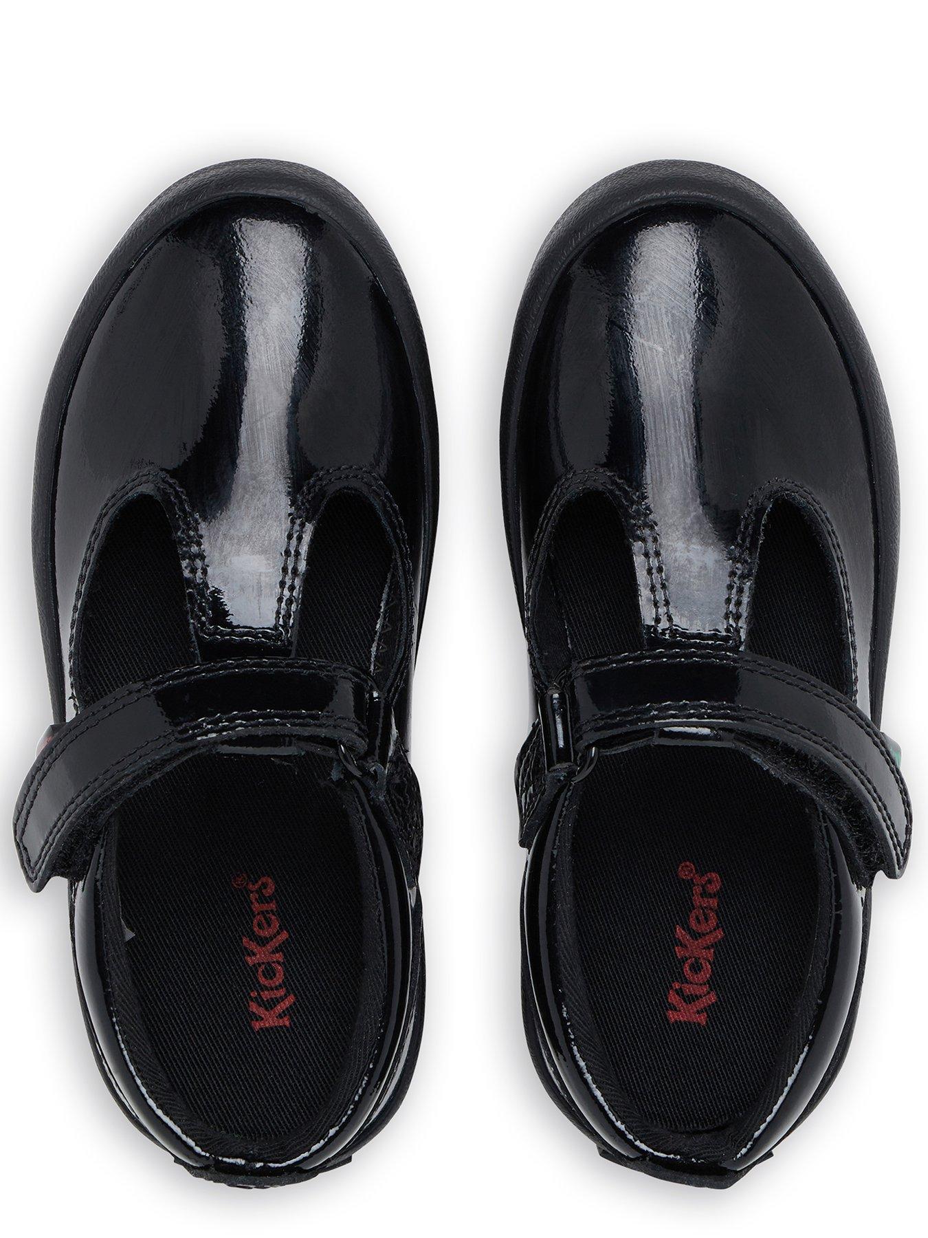 Image 4 of 7 of Kickers Infant Kariko T-strap Patent Leather Shoe - Black