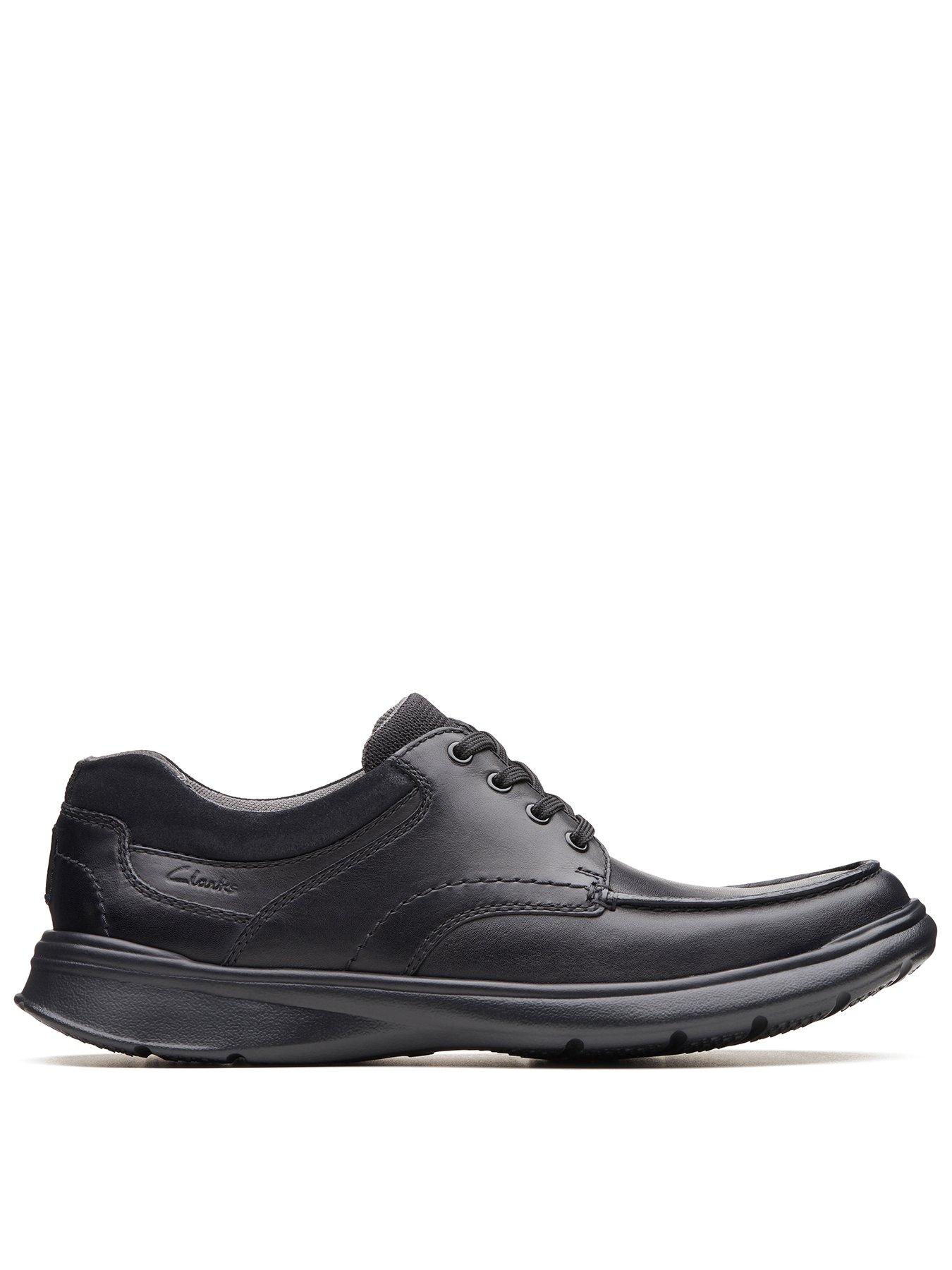 front image of clarks-cotrell-edge-formal-lace-up-shoes-black