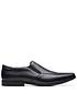  image of clarks-sidton-edge-shoes-black-leather