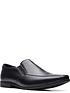  image of clarks-sidton-edge-shoes-black-leather