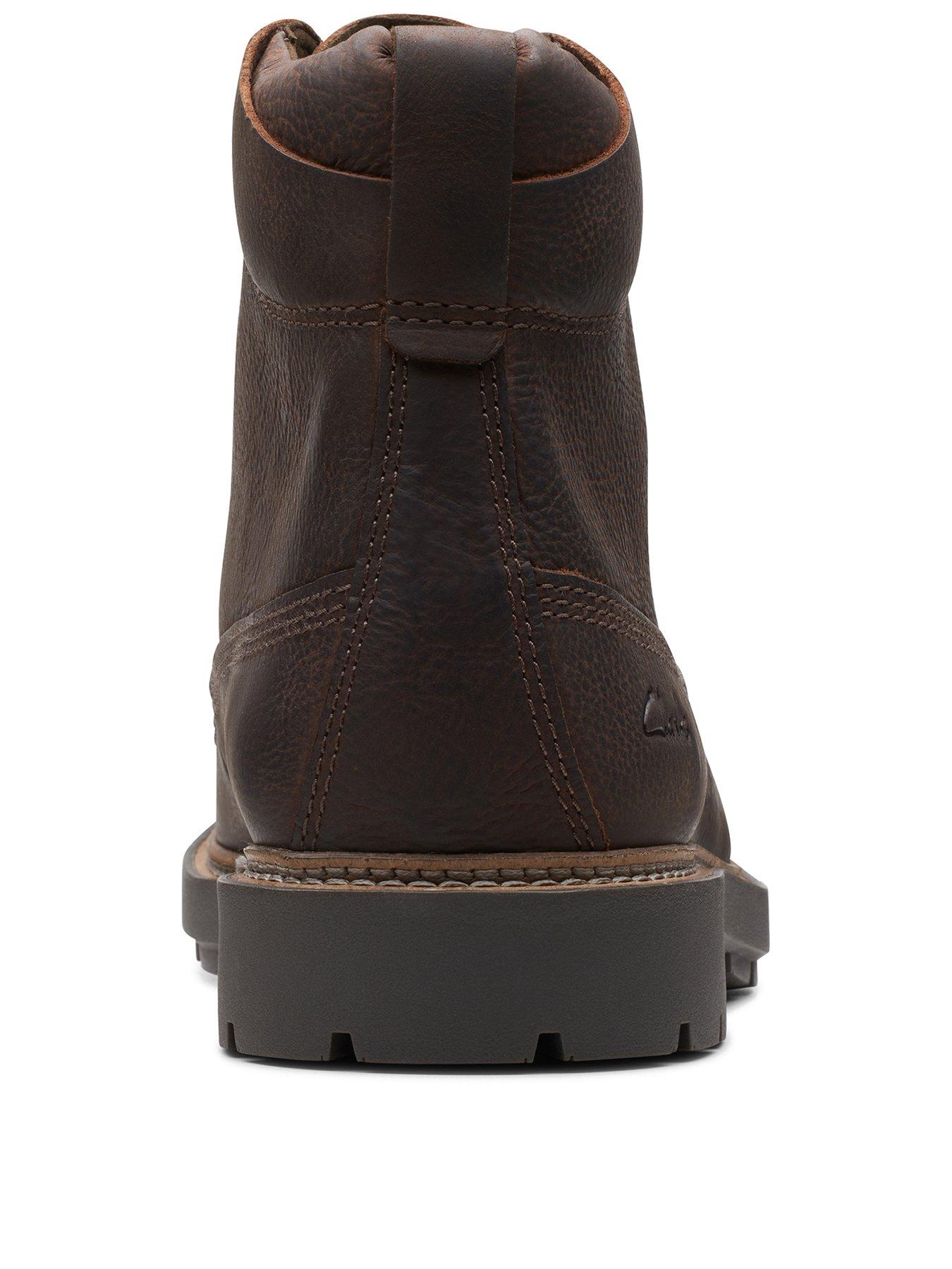  image of clarks-craftdale-2-hi-boots-brown-leather
