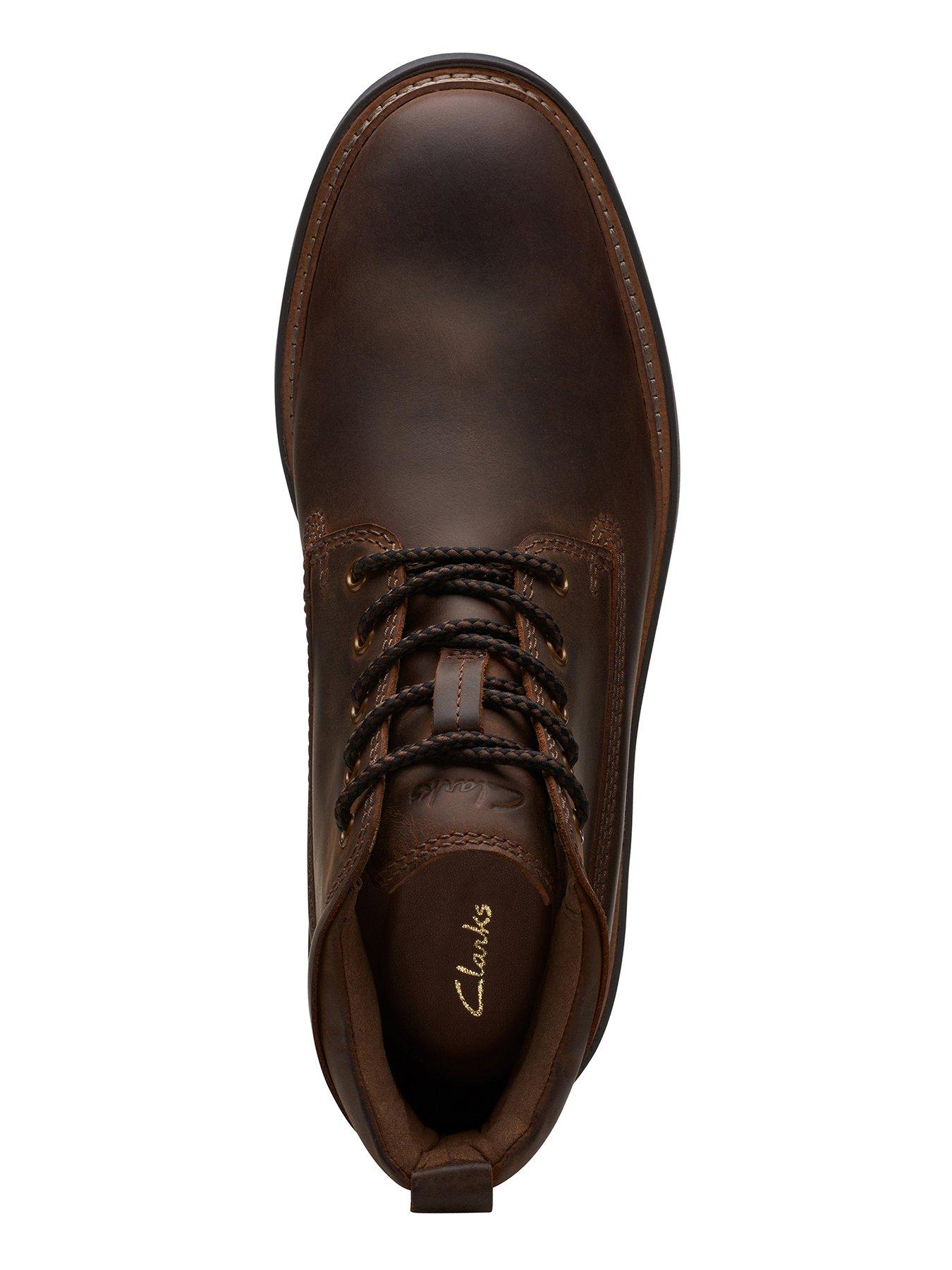  image of clarks-craftdale2-mid-boots-brown-leather