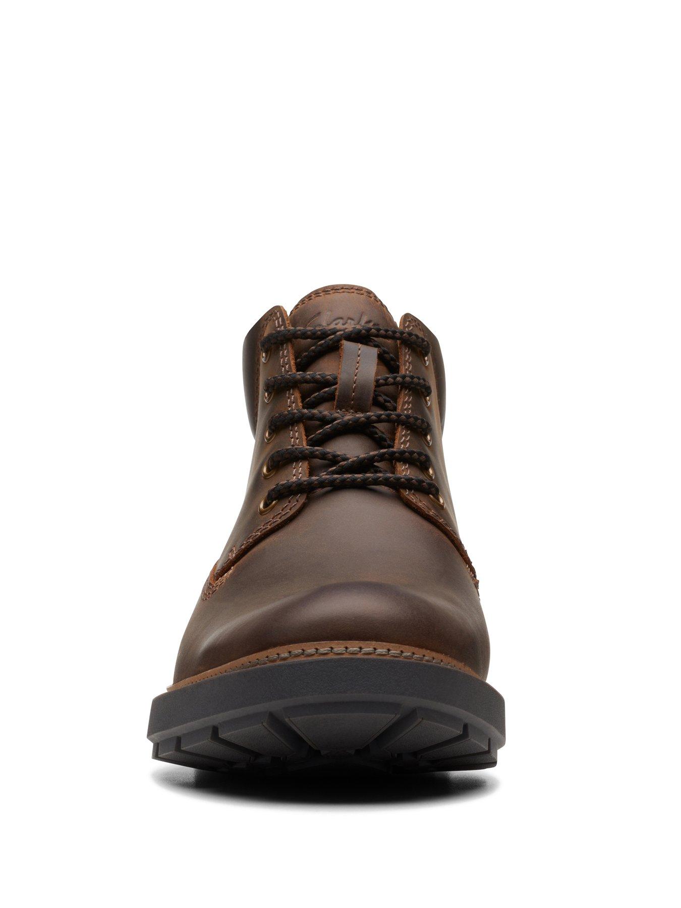 image of clarks-craftdale2-mid-boots-brown-leather