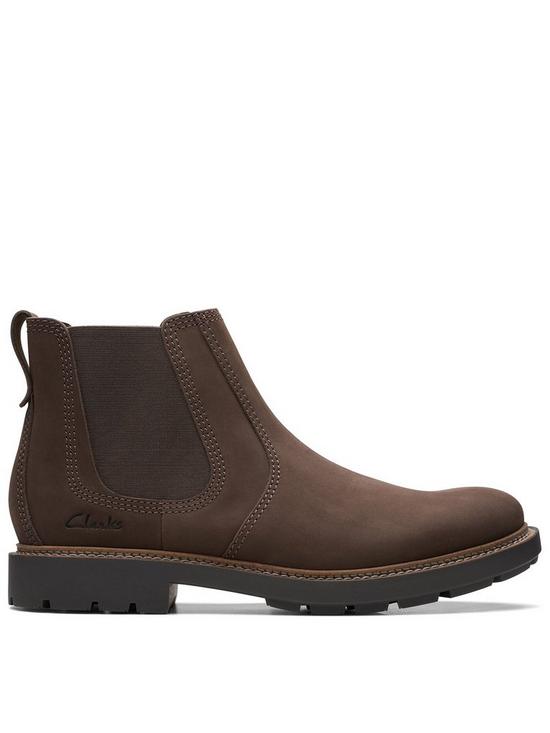 front image of clarks-craftdale2hall-boots-brown-nubuck