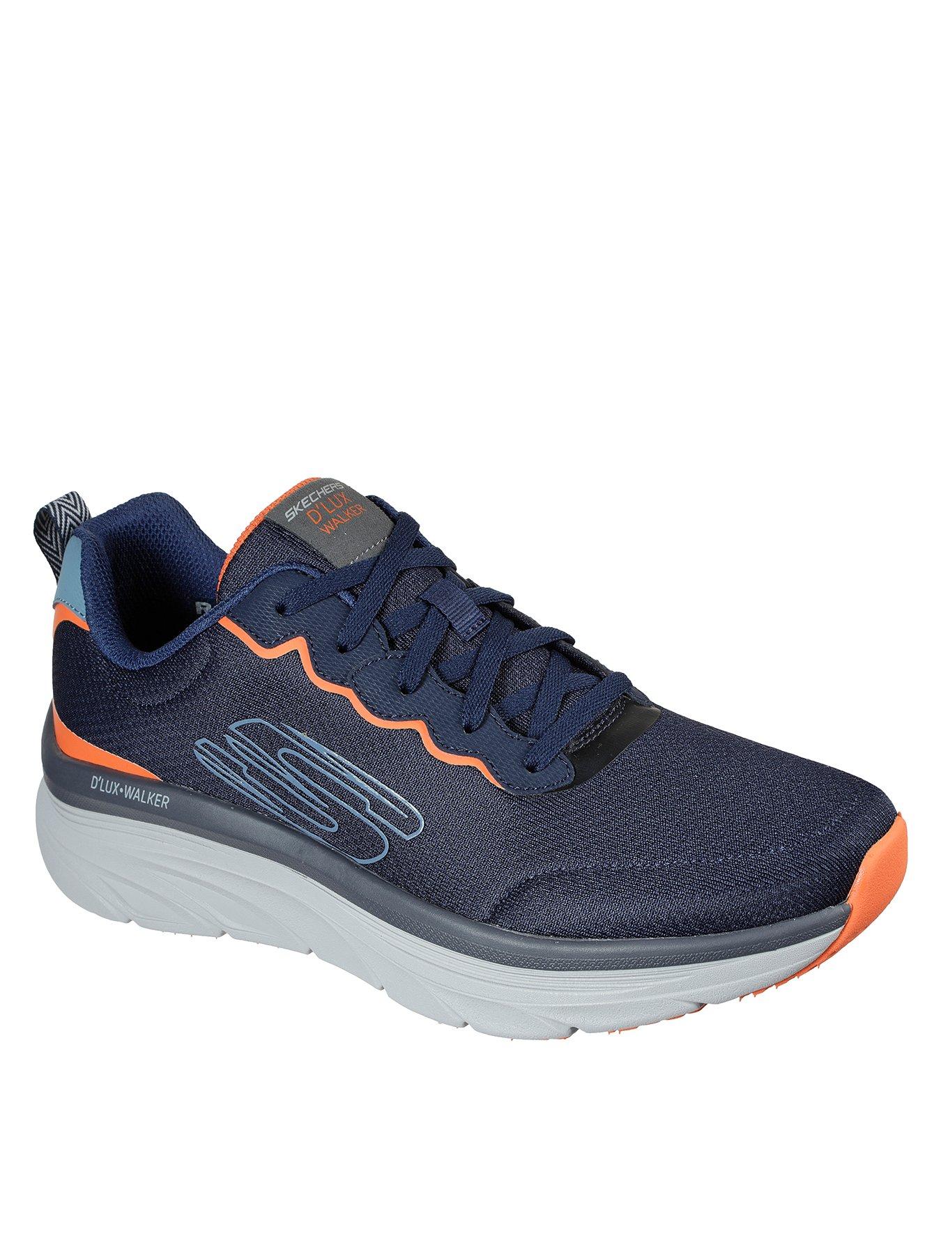 Skechers Skechers Dlux Walker Relaxed Fit Mesh Laced Air Cooled Memory Foam Trainer Navy 3944