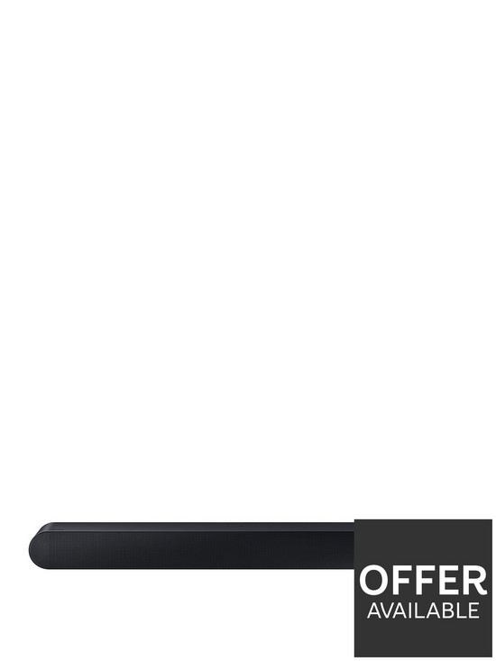 front image of samsung-s60b-50ch-lifestyle-all-in-one-soundbar-in-black-with-alexa-voice-control-built-in-and-dolby-atmos
