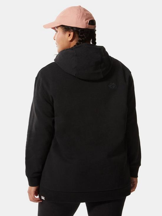stillFront image of the-north-face-oversized-essential-hoodie-plus-black