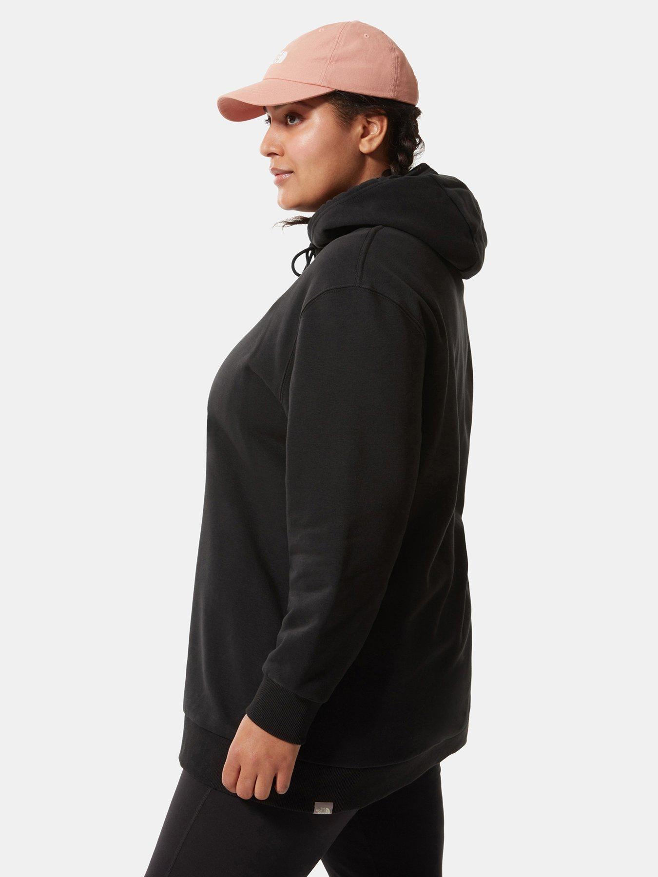  image of the-north-face-oversized-essential-hoodie-plus-black