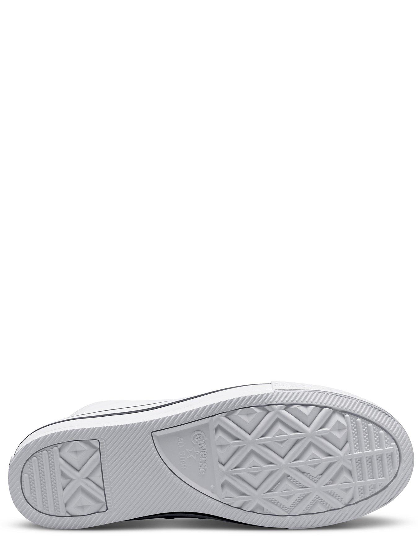 Image 5 of 7 of Converse Junior Girls Leather EVA Lift Hi Top Trainers - White