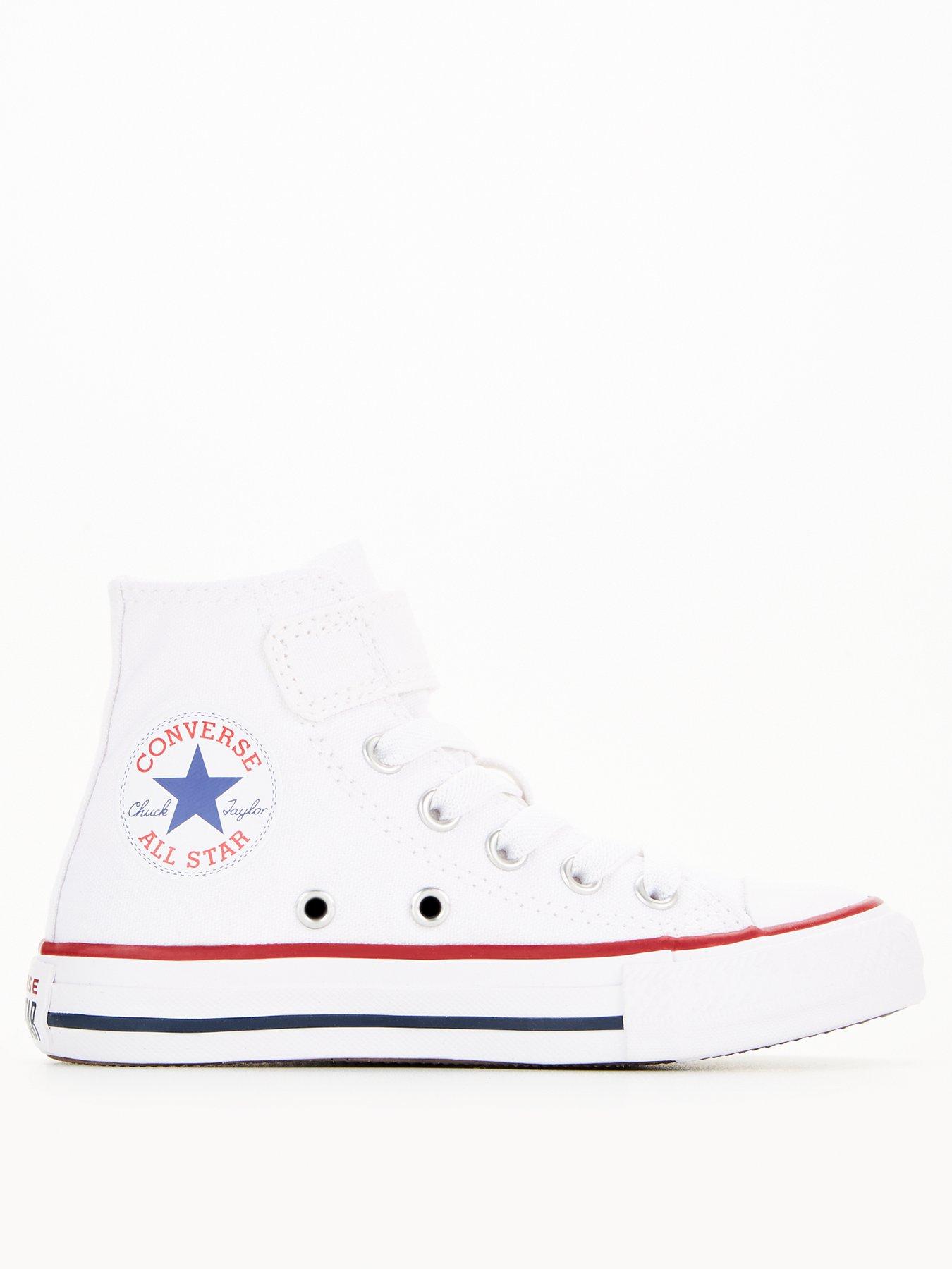 Childrens white hot sale converse trainers