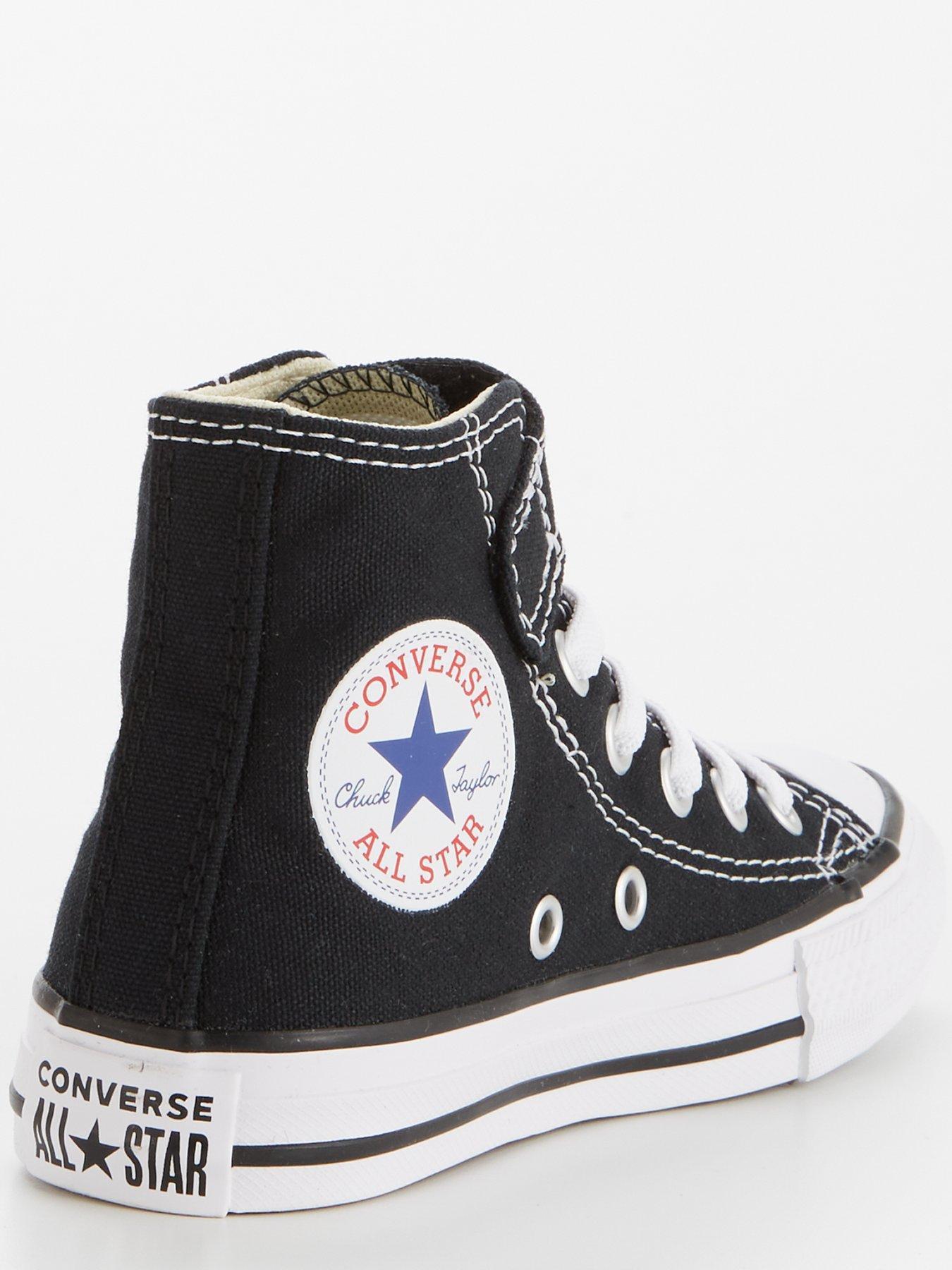 Kids black converse clearance trainers