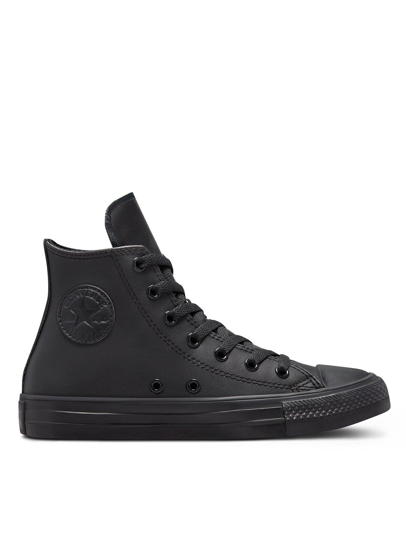 Toddler leather deals converse high tops