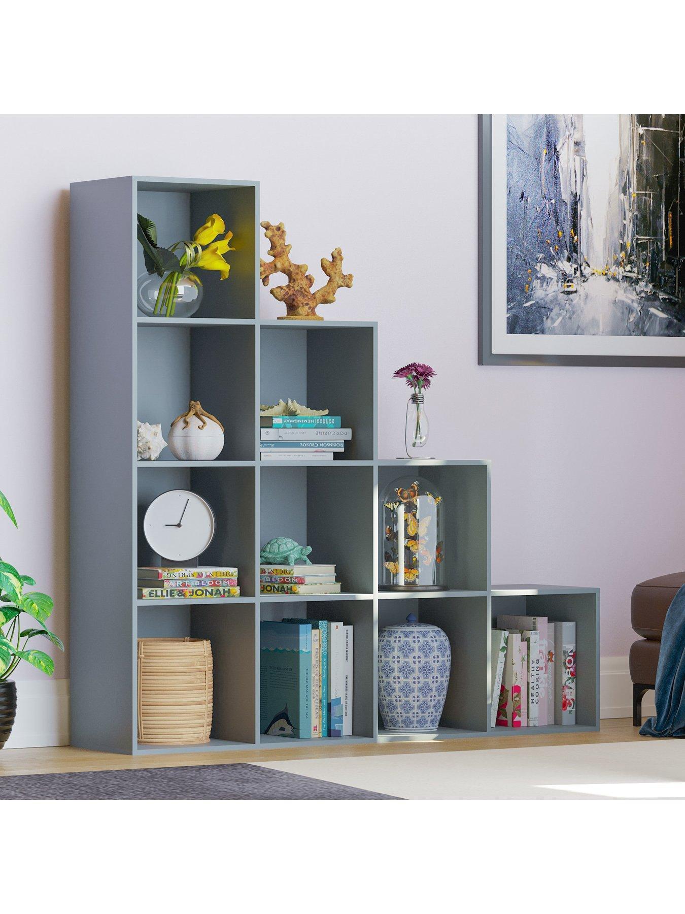 Vida Designs Durham 10 Cube Staircase Storage Unit - Grey