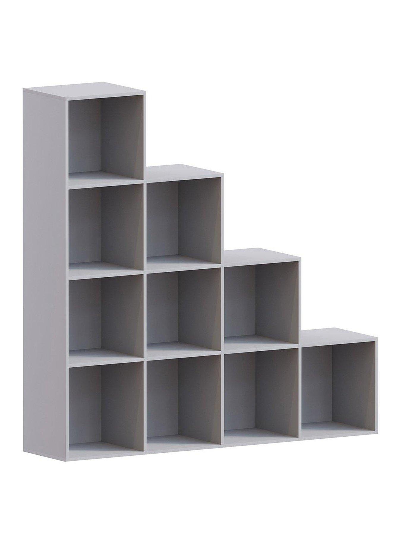  image of vida-designs-durham-10-cube-staircase-storage-unit-grey