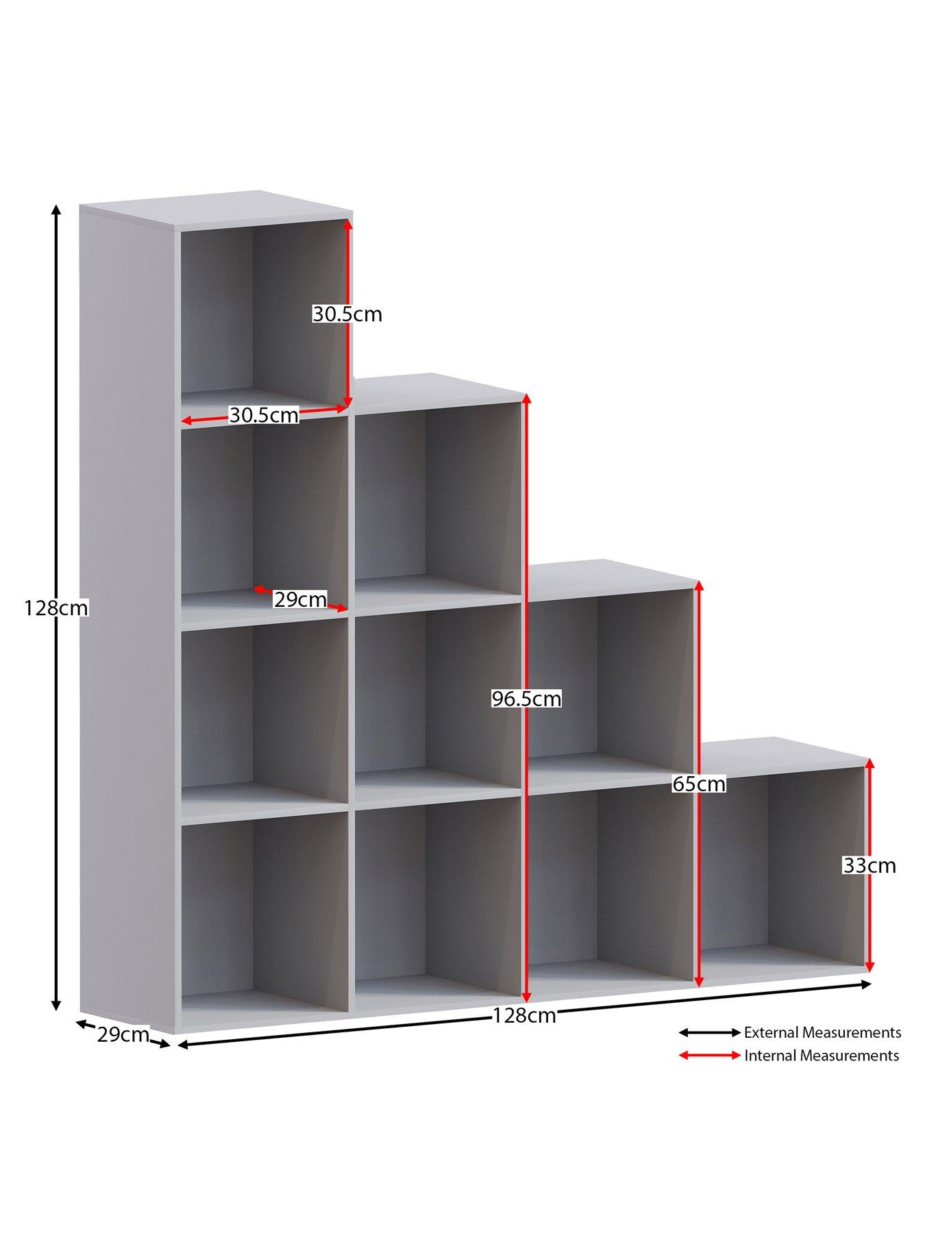  image of vida-designs-durham-10-cube-staircase-storage-unit-grey