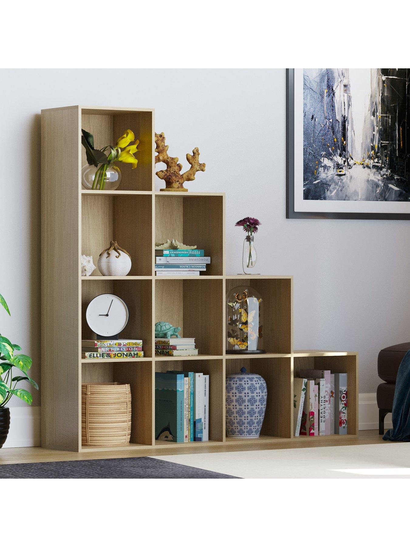 Vida Designs Durham 10 Cube Staircase Storage Unit Oak