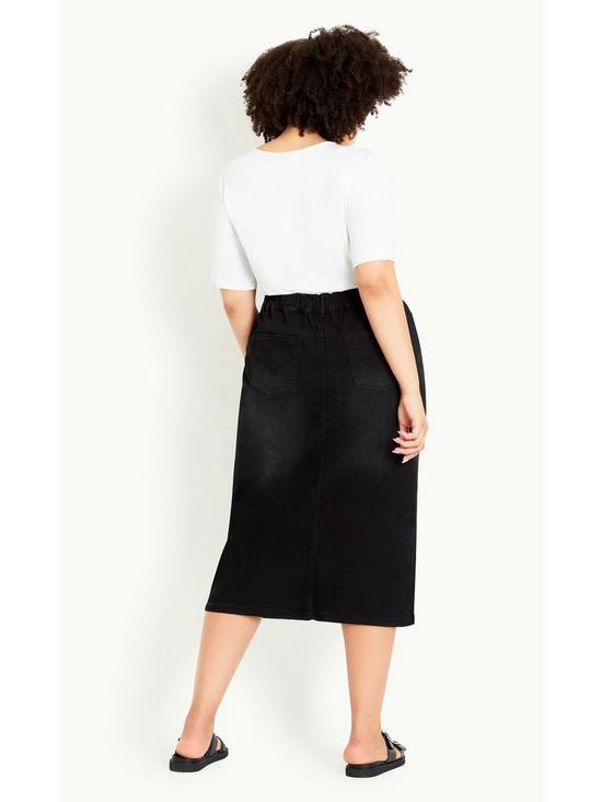 stillFront image of evans-denim-midi-skirt