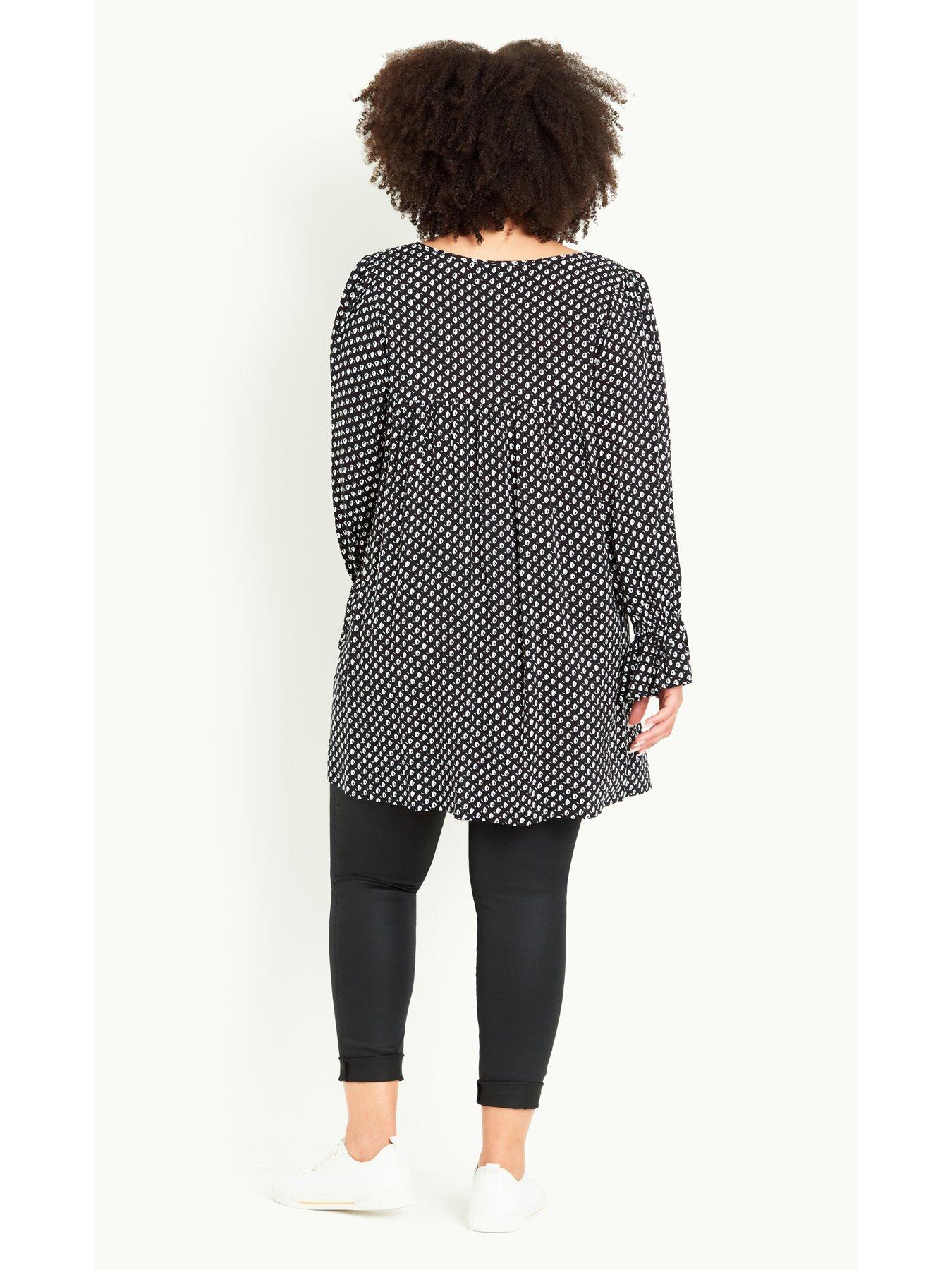  image of evans-symbolise-pintuck-tunic-multi