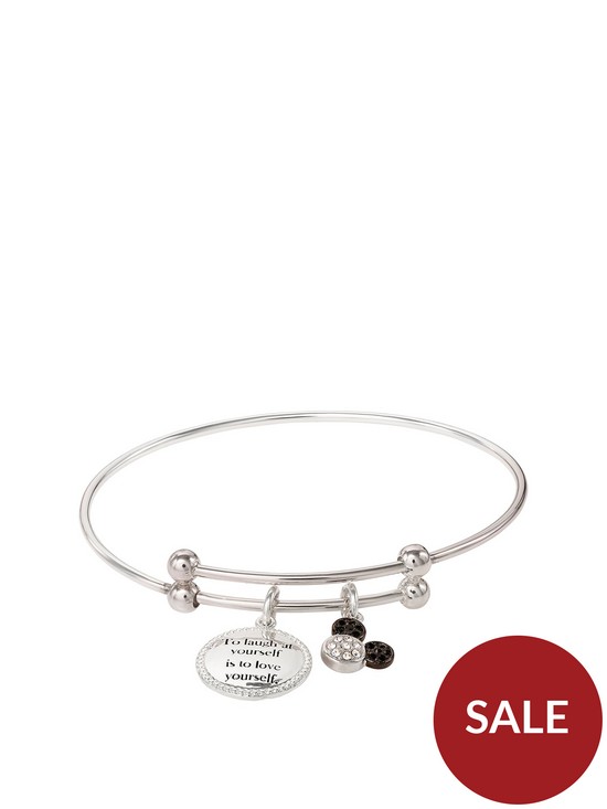 front image of disney-mickey-mouse-silver-plate-bracelet