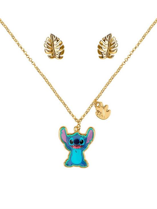 stillFront image of disney-lilo-and-stitch-blue-and-purple-headband-with-jewellery-gift-set