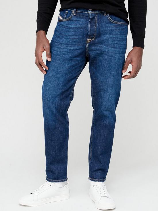 front image of diesel-2005-d-fining-slim-tapered-mid-wash-jeans-blue
