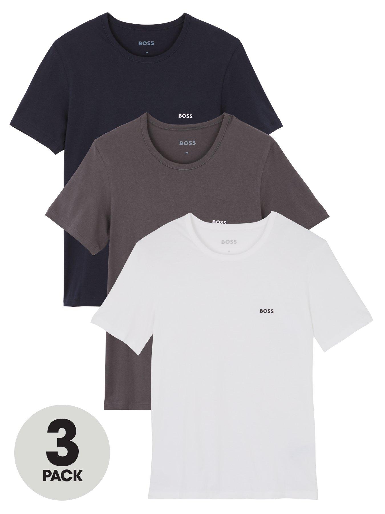 front image of boss-bodywear-3-pack-classic-crew-t-shirt-multi