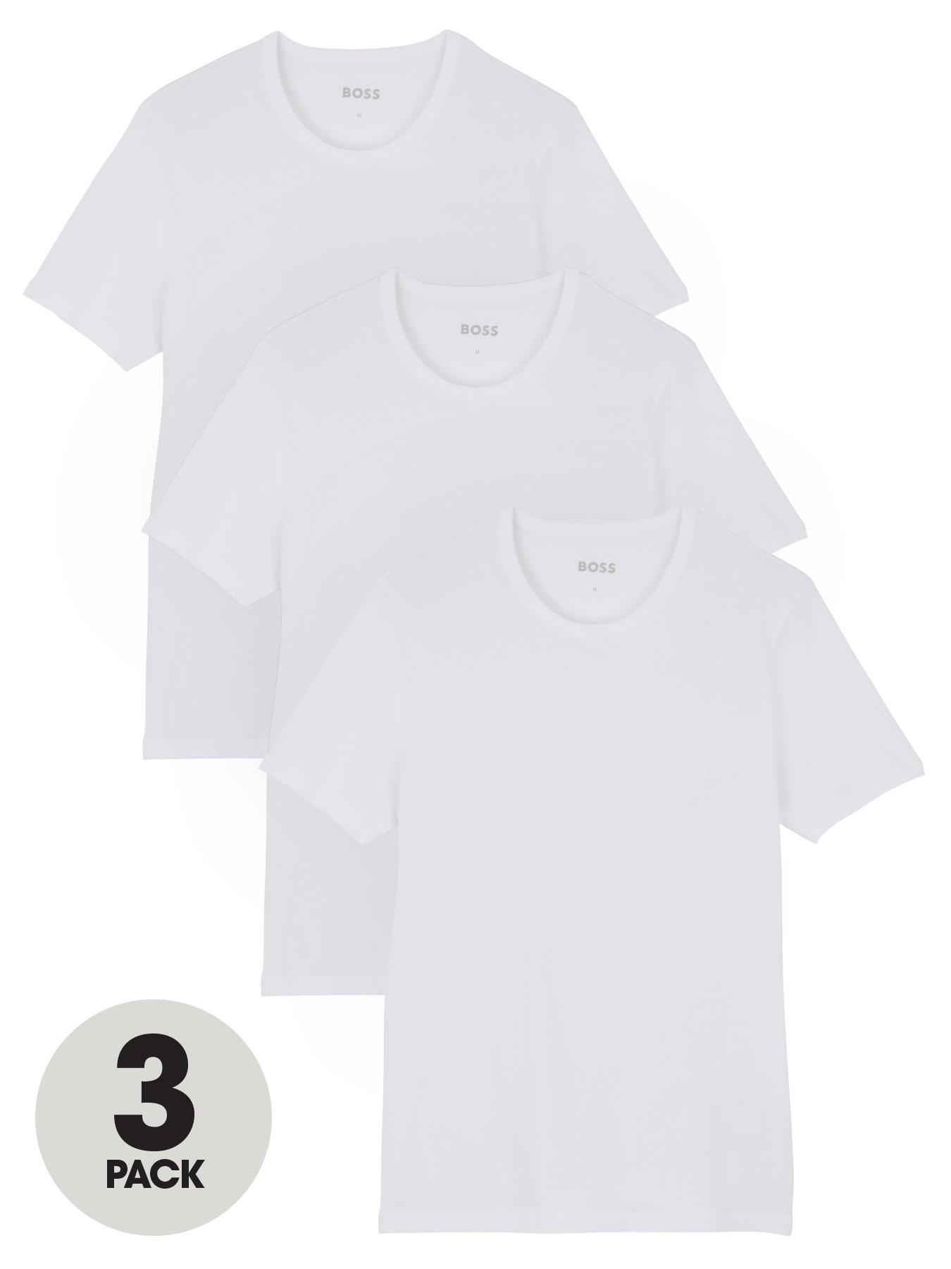 BOSS 3 Pack Classic Crew T-Shirt - White