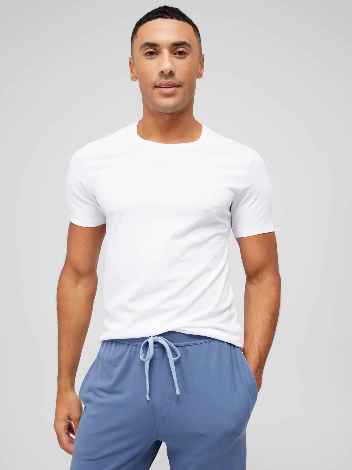 Image 2 of 6 of BOSS Mens Slim Fit Crew Neck 3 Pack T-Shirts - White