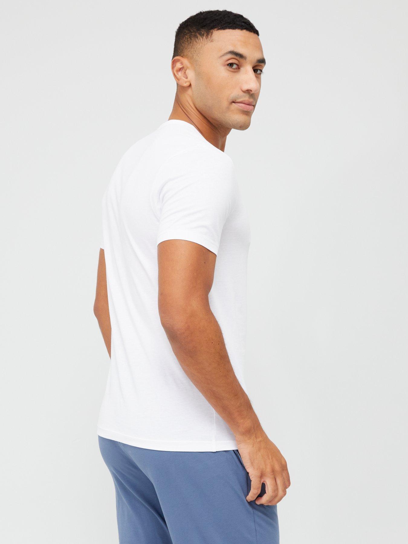 Image 3 of 6 of BOSS Mens Slim Fit Crew Neck 3 Pack T-Shirts - White