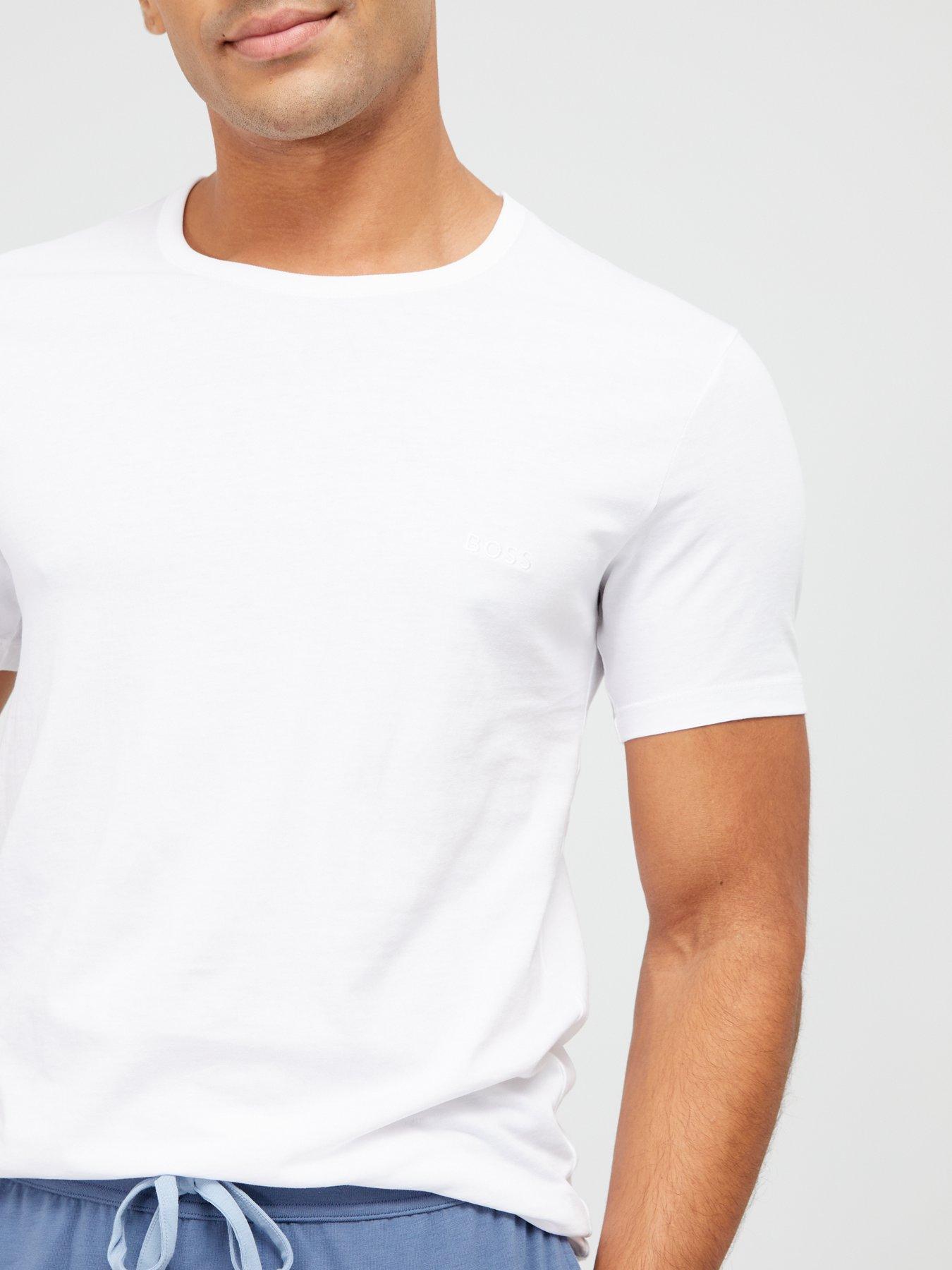 Image 5 of 6 of BOSS Mens Slim Fit Crew Neck 3 Pack T-Shirts - White