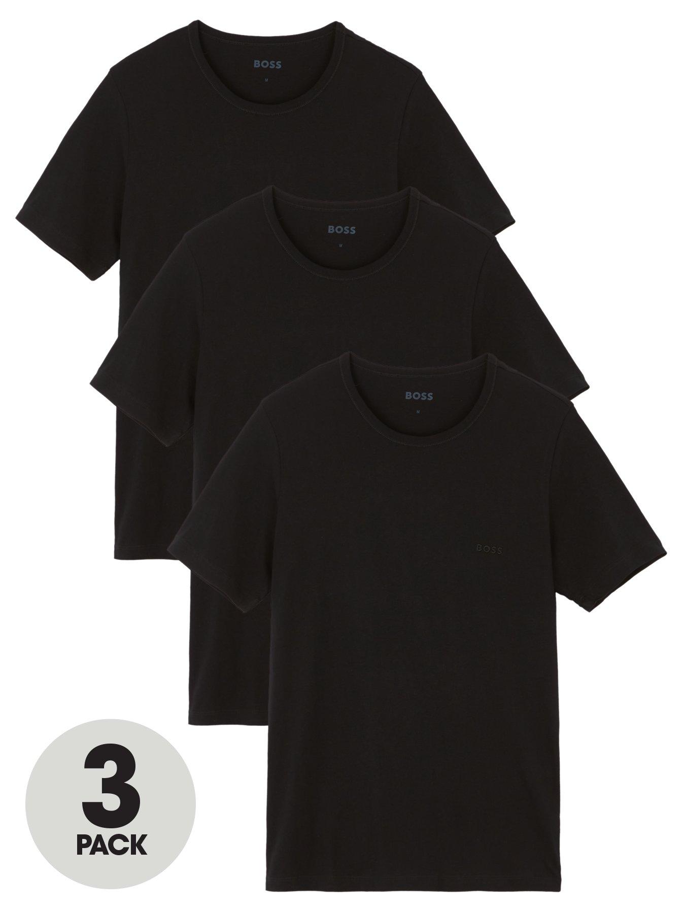 Image 1 of 6 of BOSS 3 Pack Classic Crew T-Shirt - Black