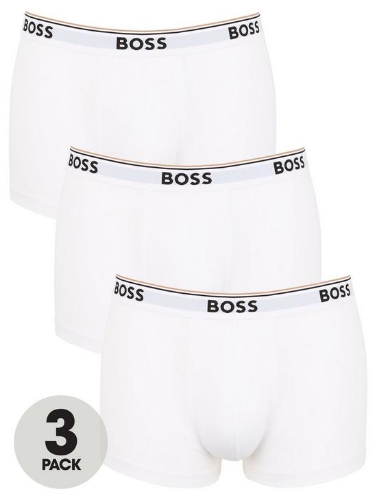 front image of boss-bodywear-3-pack-power-trunks-white